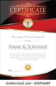Certificate or diploma retro design collection