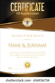 Certificate or diploma retro design collection