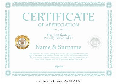 Certificate or diploma retro design collection