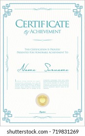 Certificate or diploma retro design collection