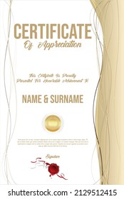 Certificate or diploma retro design template