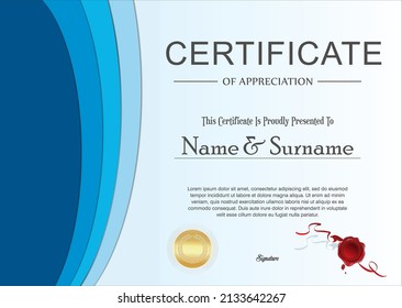 Certificate or diploma retro design template vector