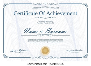 Certificate or diploma retro design template vector illustration 