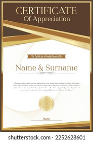 Certificate or diploma retro design template vector illustration 