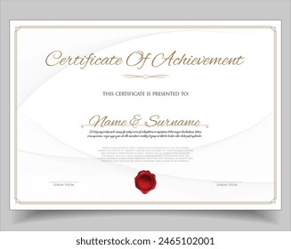 Certificate or diploma retro design template vector illustration