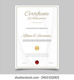 Certificate or diploma retro design template vector illustration