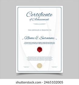Certificate or diploma retro design template vector illustration