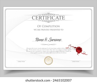 Certificate or diploma retro design template vector illustration