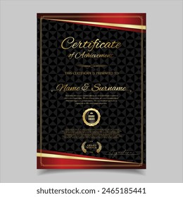 Certificate or diploma retro design template vector illustration 