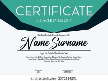 Certificate or diploma retro design template vector illustration