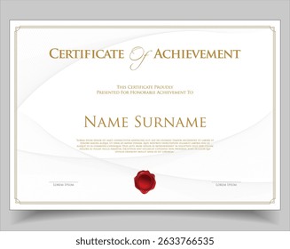 Certificate or diploma retro design template vector illustration