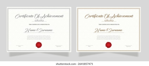 Certificate or diploma retro design template vector illustration