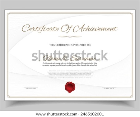 Certificate or diploma retro design template vector illustration