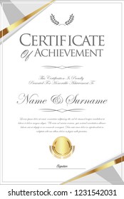 Certificate or diploma retro template 