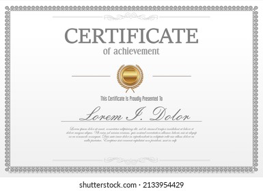 certificate or diploma retro vintage design vector