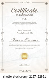 certificate or diploma retro vintage design vector