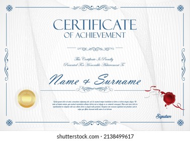 certificate or diploma retro vintage design vector