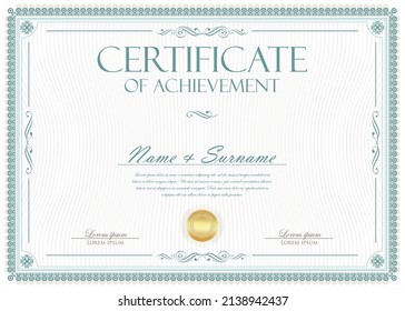 certificate or diploma retro vintage design vector