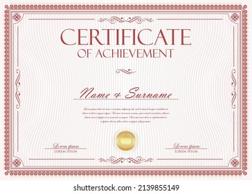 certificate or diploma retro vintage design vector