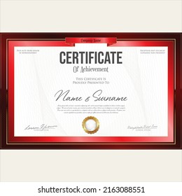 certificate or diploma retro vintage design vector