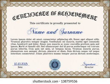 Certificate or diploma template