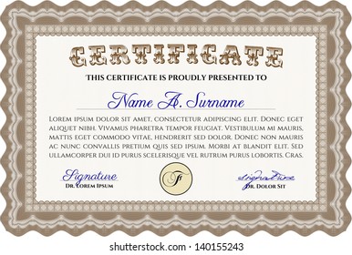 Plantilla de certificado o diploma.