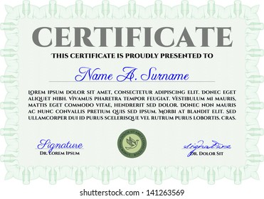 Certificate or diploma template