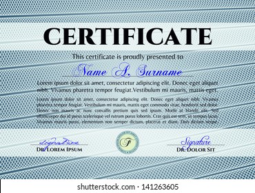 Certificate or diploma template