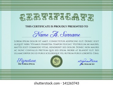 Certificate or diploma template