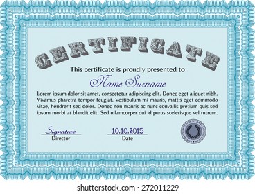 Certificate or diploma template
