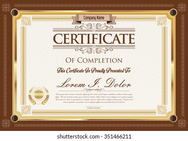 Certificate or diploma template