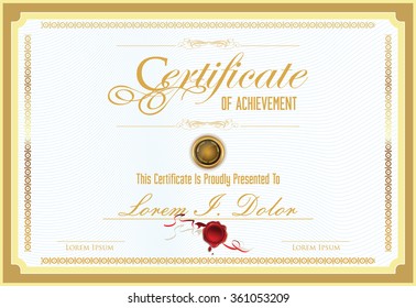 Certificate or diploma template