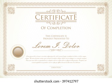 Certificate or diploma template