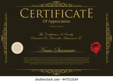 Certificate or diploma template