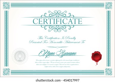 Certificate or diploma template