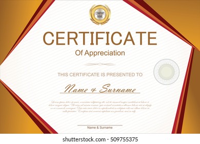 Certificate or diploma template