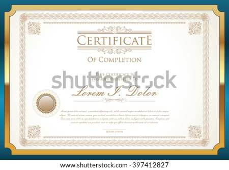 Certificate or diploma template