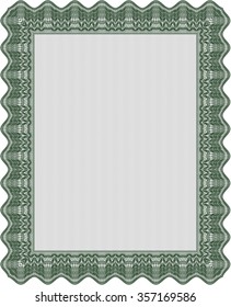 Certificate or diploma template. Artistry design. With background. Frame certificate template Vector.
