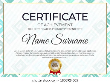 Certificate, diploma template background.Vector illustration EPS10