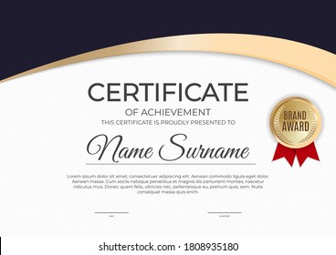 Certificate, diploma template background.Vector illustration EPS10