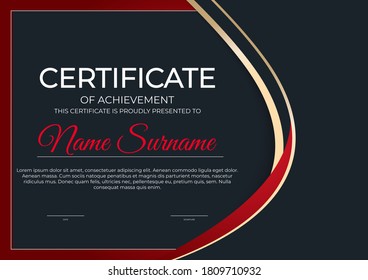 Certificate, diploma template background.Vector illustration EPS10