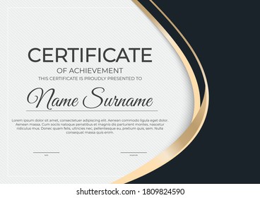 Certificate, diploma template background.Vector illustration EPS10