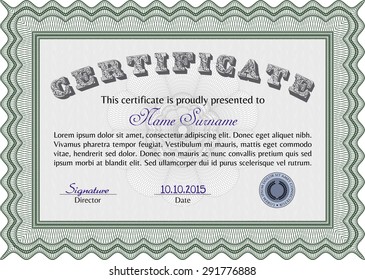 Certificate or diploma template. Customizable, Easy to edit and change colors.With quality background. Modern design. 