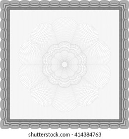 Plantilla de certificado o diploma. Personalizable, fácil de editar y cambiar los colores. Diseño cordial. Fácil de imprimir. Color gris.