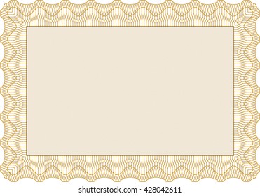 Certificate or diploma template. Easy to print. Customizable, Easy to edit and change colors. Cordial design. Orange color.