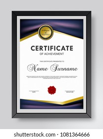 Certificate And Diploma Template. Elegant And Stylish Design. Vector.