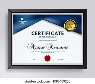 Certificate And Diploma Template. Elegant And Stylish Design. Vector.