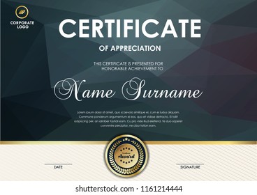 Certificate And Diploma Template. Elegant And Stylish Design. Vector.