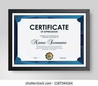 Certificate And Diploma Template. Elegant And Stylish Design. Vector.