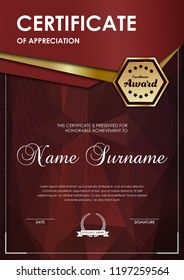 Certificate And Diploma Template. Elegant And Stylish Design. Vector.